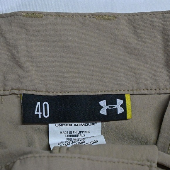 Under armour 40‎ x 9" Khaki 1201015 Bent Grass Golf Shorts - Picture 3 of 7